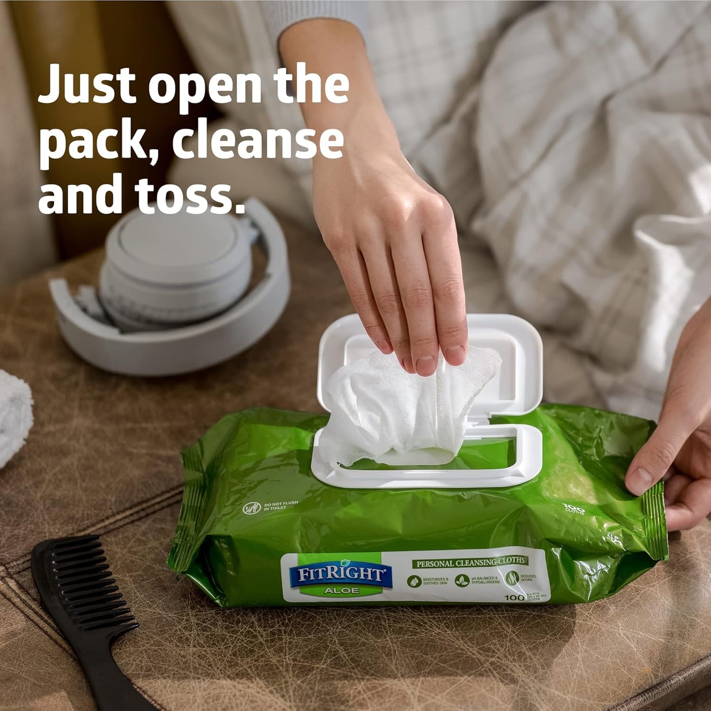 FitRight Personal Cleansing Wipes with Aloe – Gentle & Effective Skin Care Solution