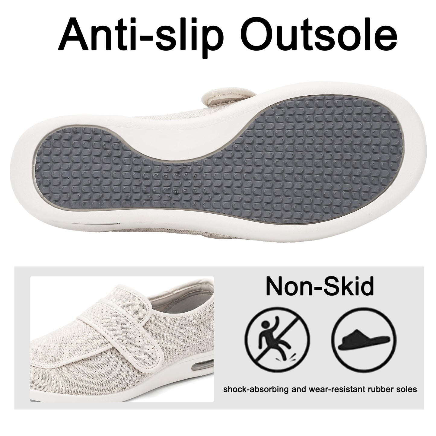 SPR&JOY Diabetic Shoes for Women – Comfortable & Supportive Footwear for Swollen Feet & Edema