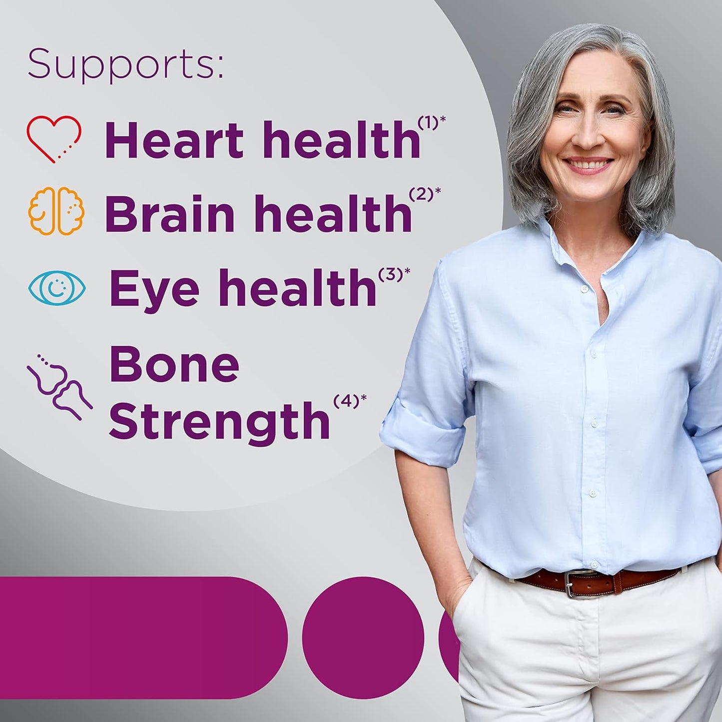 Centrum Minis Silver Women's Multivitamin for Women 50 Plus – Essential Daily Nutrition for Memory, Cognition & Overall Wellness