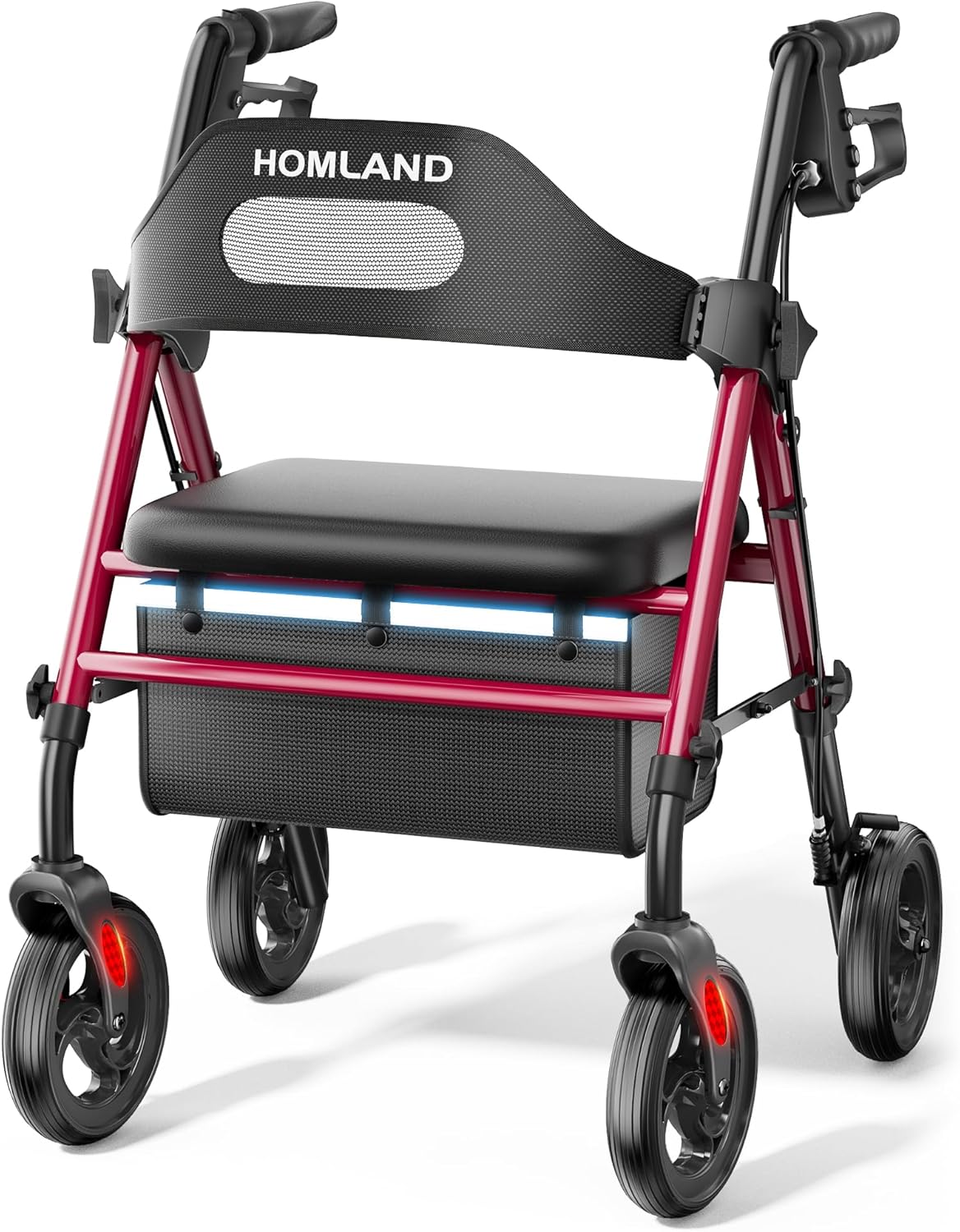 Rollator Walker with Seat and Chair for Inside Shower with Arms