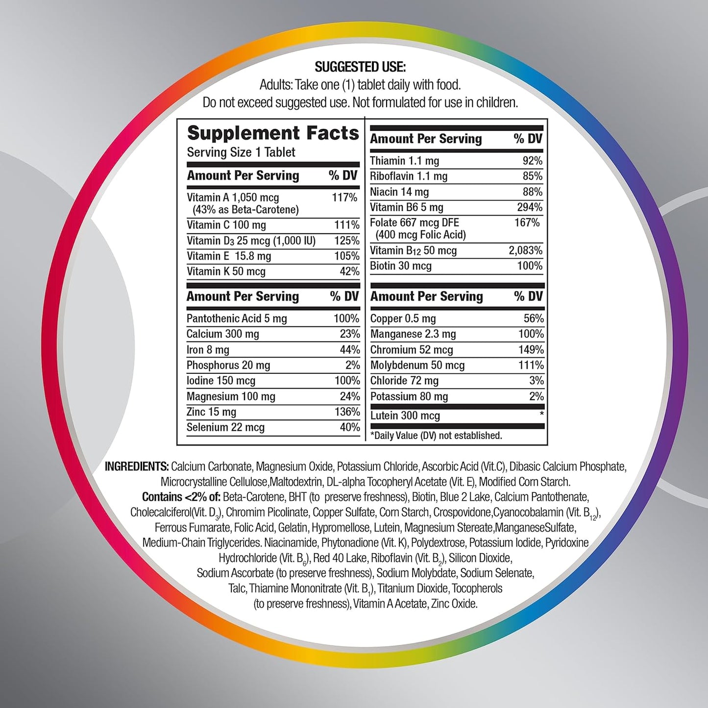 Centrum Silver Women's Multivitamin for Women 50 Plus – Essential Daily Nutrition for Memory, Cognition & Overall Wellness